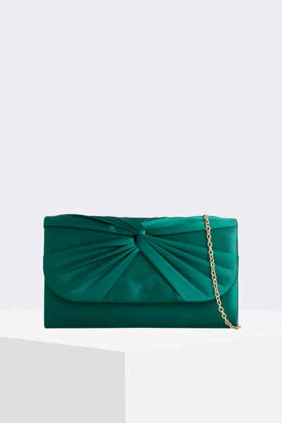 Zelená saténová kabelka Donna