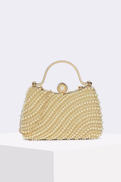 Zlatá kabelka s perlami Gliss